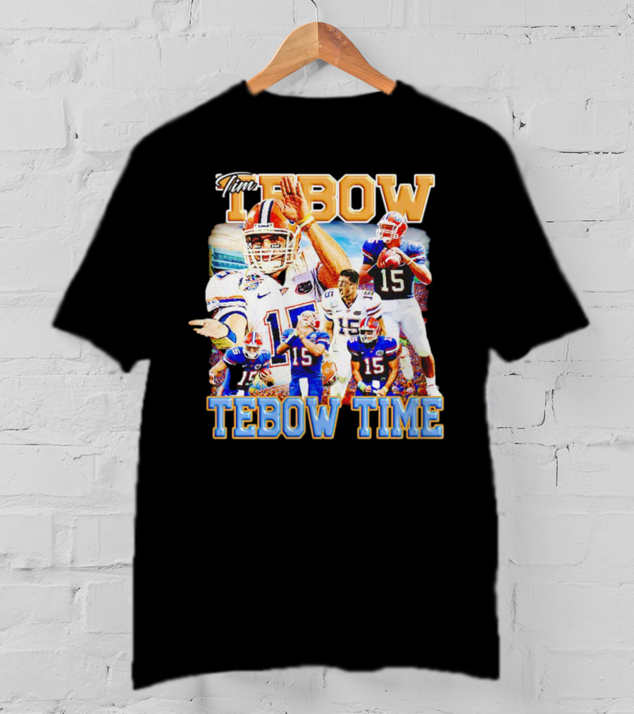 Tim Tebow Florida Gators Football Tebow Time 15 Quarterback Legend T-Shirt