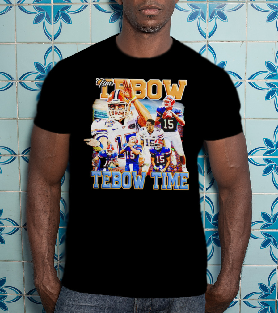 Tim Tebow Florida Gators Football Tebow Time 15 Quarterback Legend T-Shirt