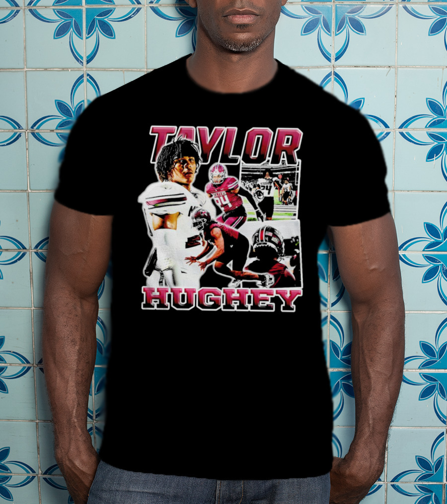 Taylor Hughey Mesquite High School Boys Varsity Football Action Collage T-Shirt