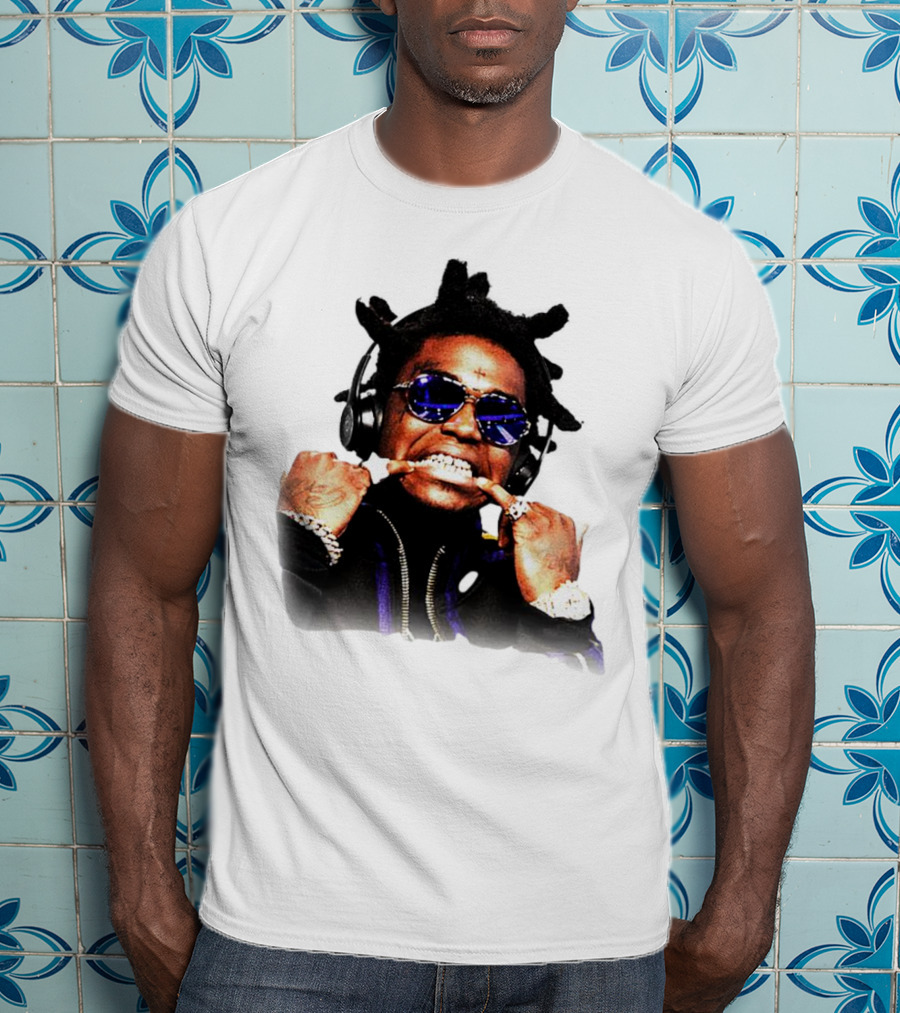 Kodak Black Rapper With Blue Sunglasses Grills And Jewelry T-Shirt