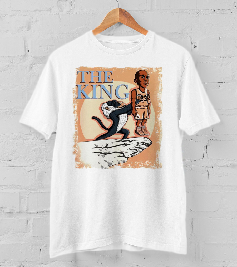 The King Michael Jordan Simba Parody With Rafiki And Basketball Jersey T-Shirt
