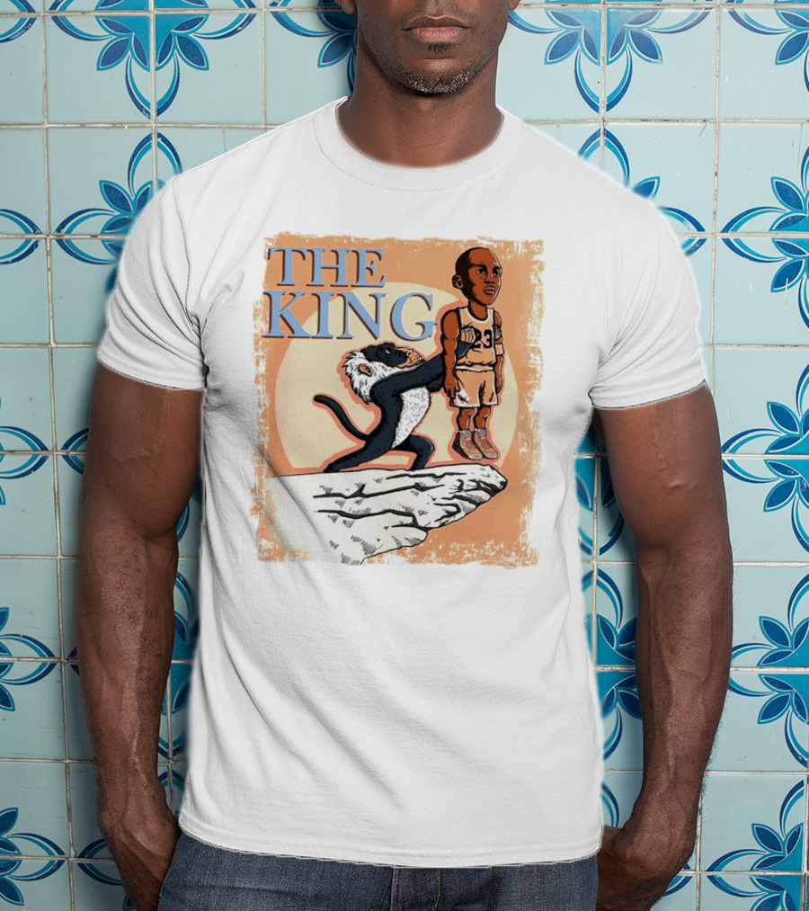 The King Michael Jordan Simba Parody With Rafiki And Basketball Jersey T-Shirt