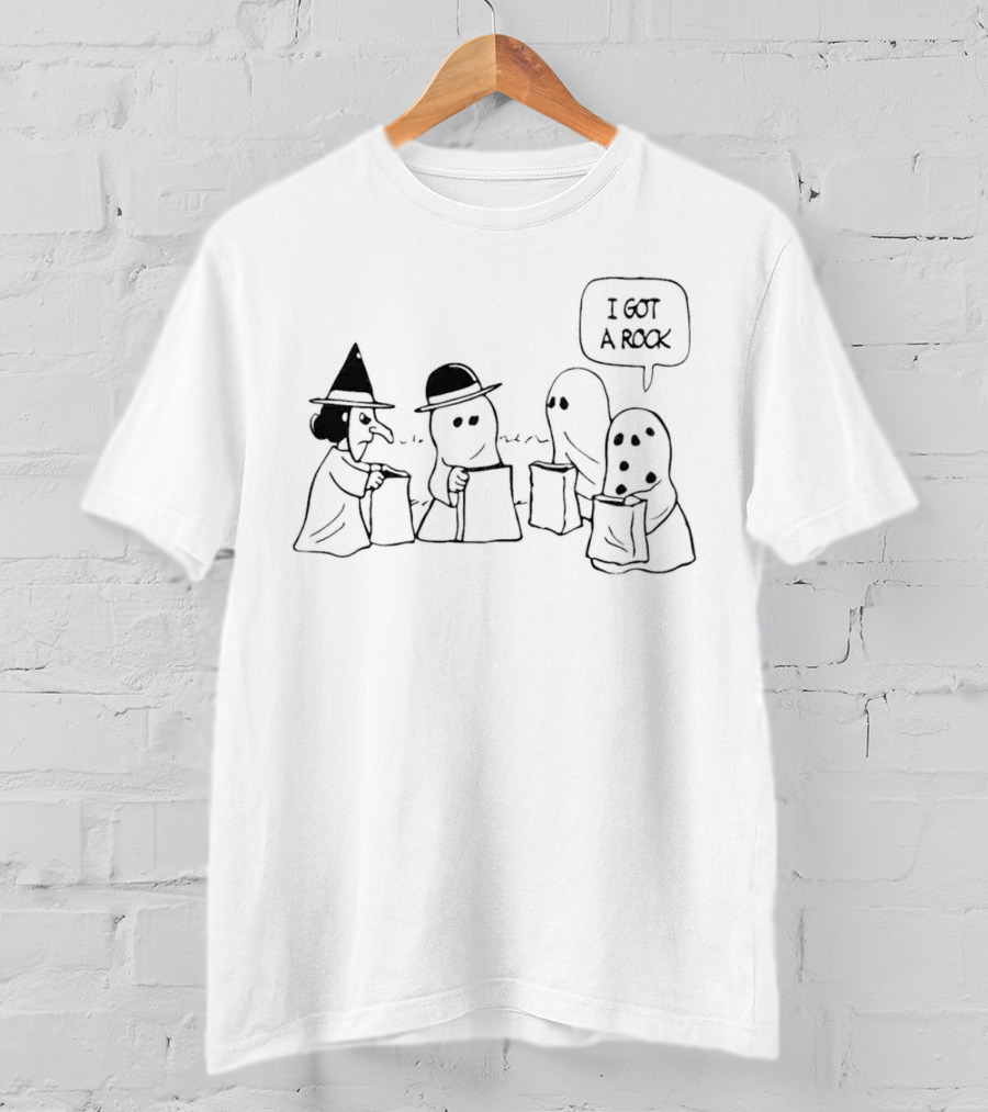 Peanuts Halloween Charlie Brown I Got A Rock Ghosts Comic T-Shirt