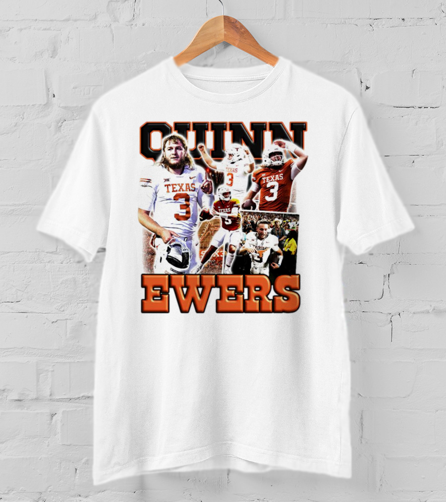 Quinn Ewers Texas Football Longhorns Number 3 T-Shirt