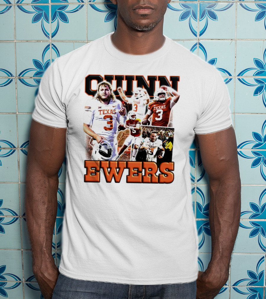 Quinn Ewers Texas Football Longhorns Number 3 T-Shirt