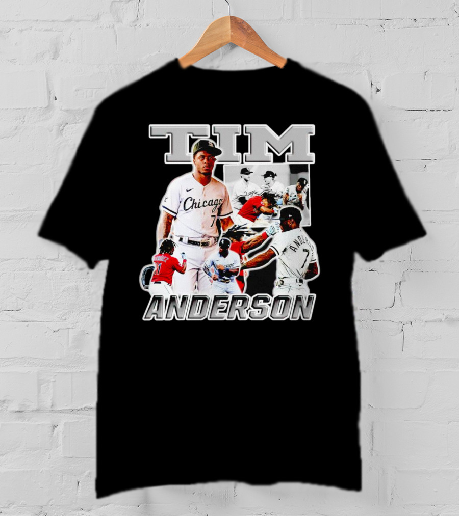 Tim Anderson Chicago White Sox Baseball Collage T-Shirt