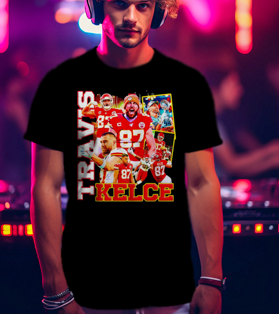 Travis Kelce Kansas City Chiefs 87 Football Champion T-Shirt