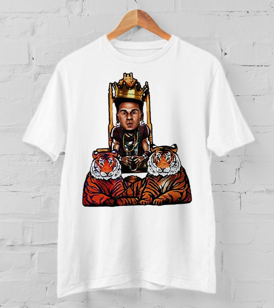 Jordan Travis Tigers King Florida State Seminoles Throne With Crown And Tigers T-Shirt