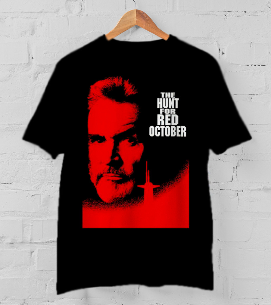 The Hunt For Red October Sean Connery Red Submarine Image T-Shirt