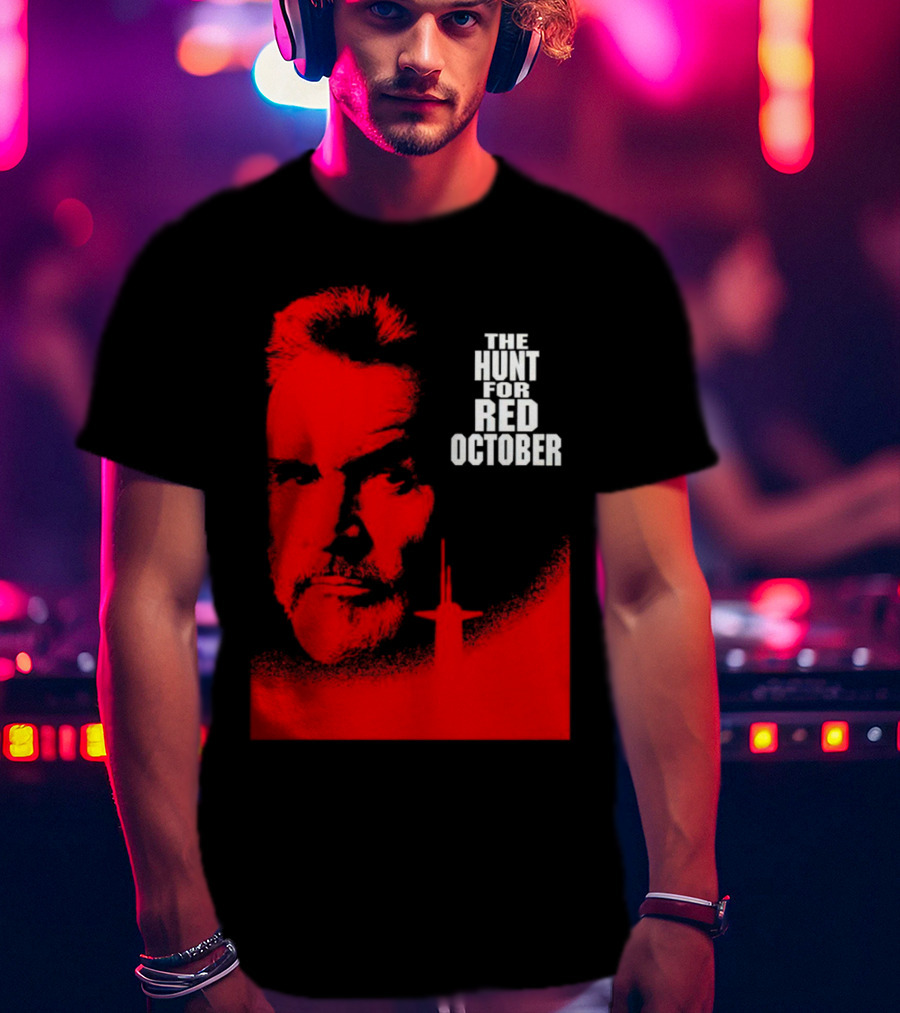 The Hunt For Red October Sean Connery Red Submarine Image T-Shirt