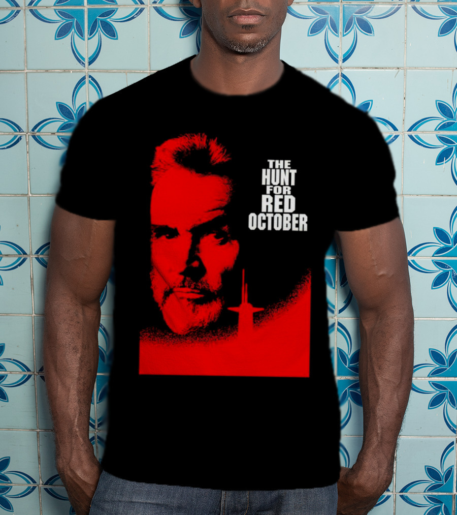 The Hunt For Red October Sean Connery Red Submarine Image T-Shirt