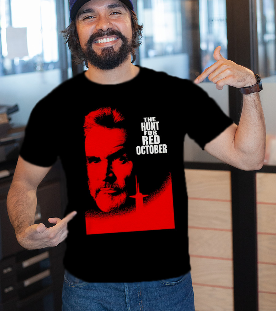 The Hunt For Red October Sean Connery Red Submarine Image T-Shirt