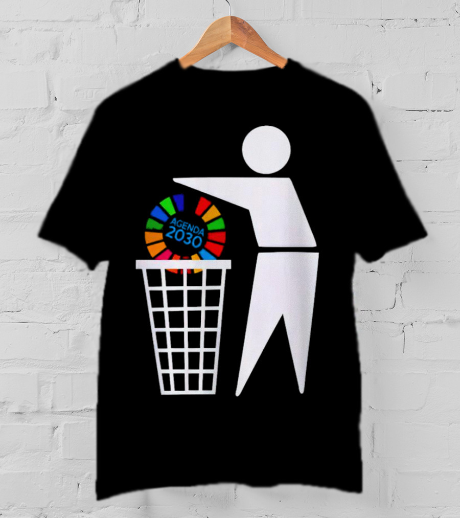 Bin Agenda 2030 Global Goals Symbol In Trash T-Shirt