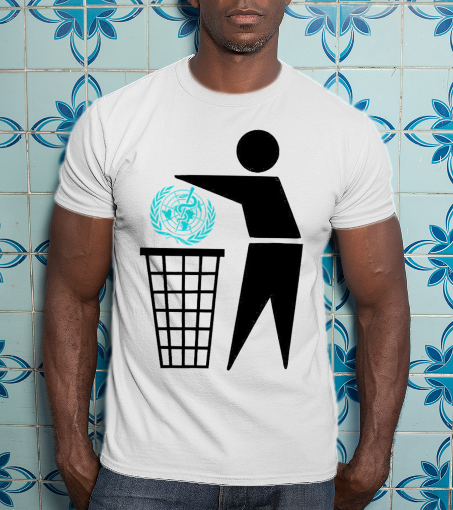 Bin The WHO Emblem Discard Gesture T-Shirt