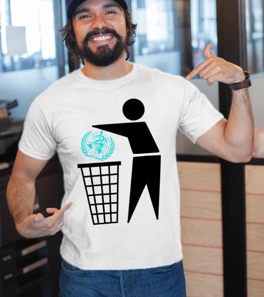 Bin The WHO Emblem Discard Gesture T-Shirt