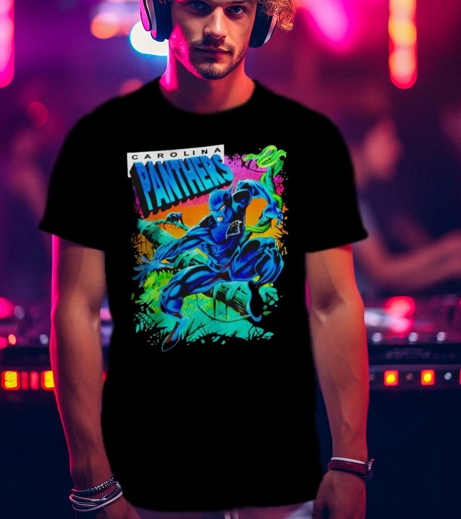 Carolina Panthers Black Panther Jungle Action T-Shirt