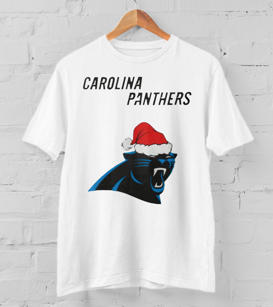 Carolina Panthers Christmas Santa Hat T-Shirt