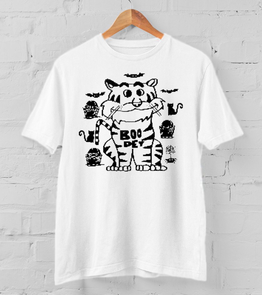 Cincinnati Bengals Halloween Boo Dey Tiger Ghosts Bats T-Shirt
