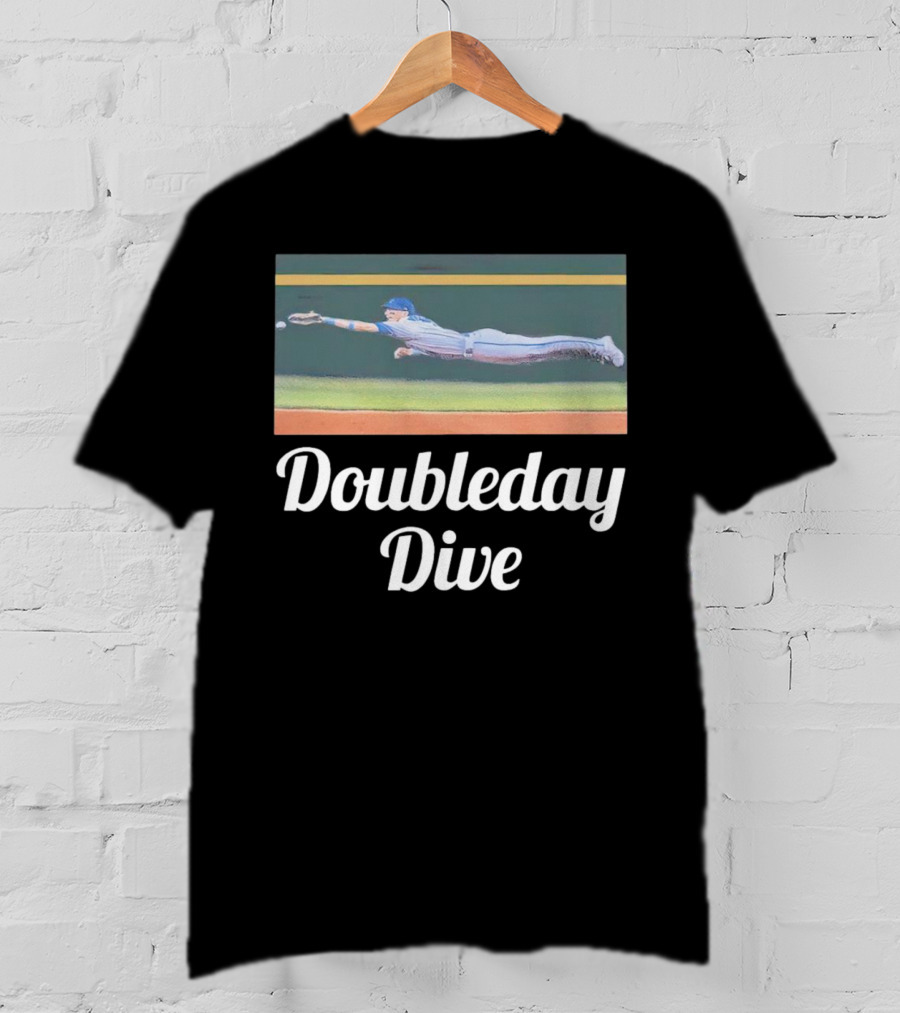 Doubleday Dive Baseball Player Diving Catch T-Shirt