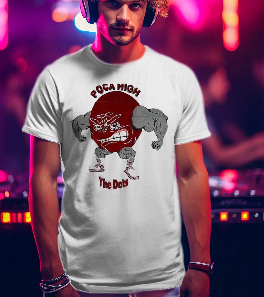 POCA HIGH The Dots Mascot With Muscular Arms And Sneakers T-Shirt