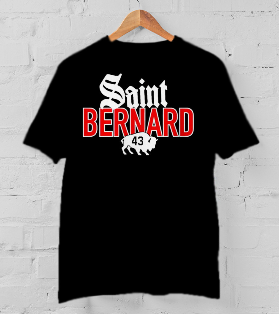 Saint Bernard 43 Buffalo Red White Iconic Sports T-Shirt