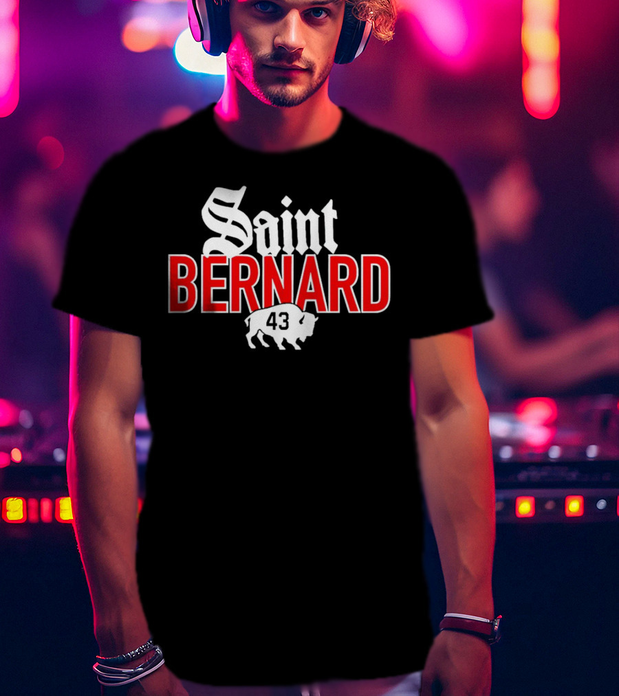 Saint Bernard 43 Buffalo Red White Iconic Sports T-Shirt
