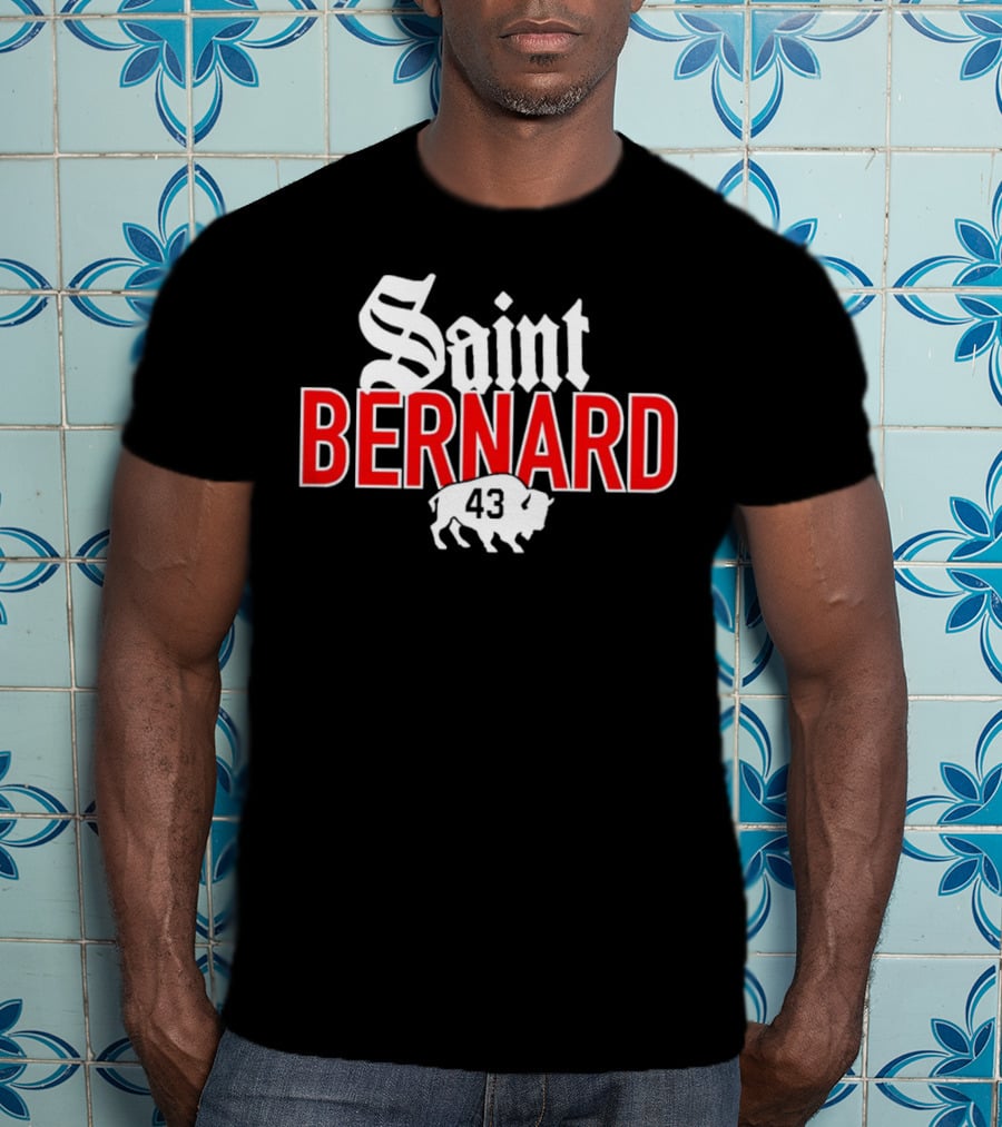 Saint Bernard 43 Buffalo Red White Iconic Sports T-Shirt