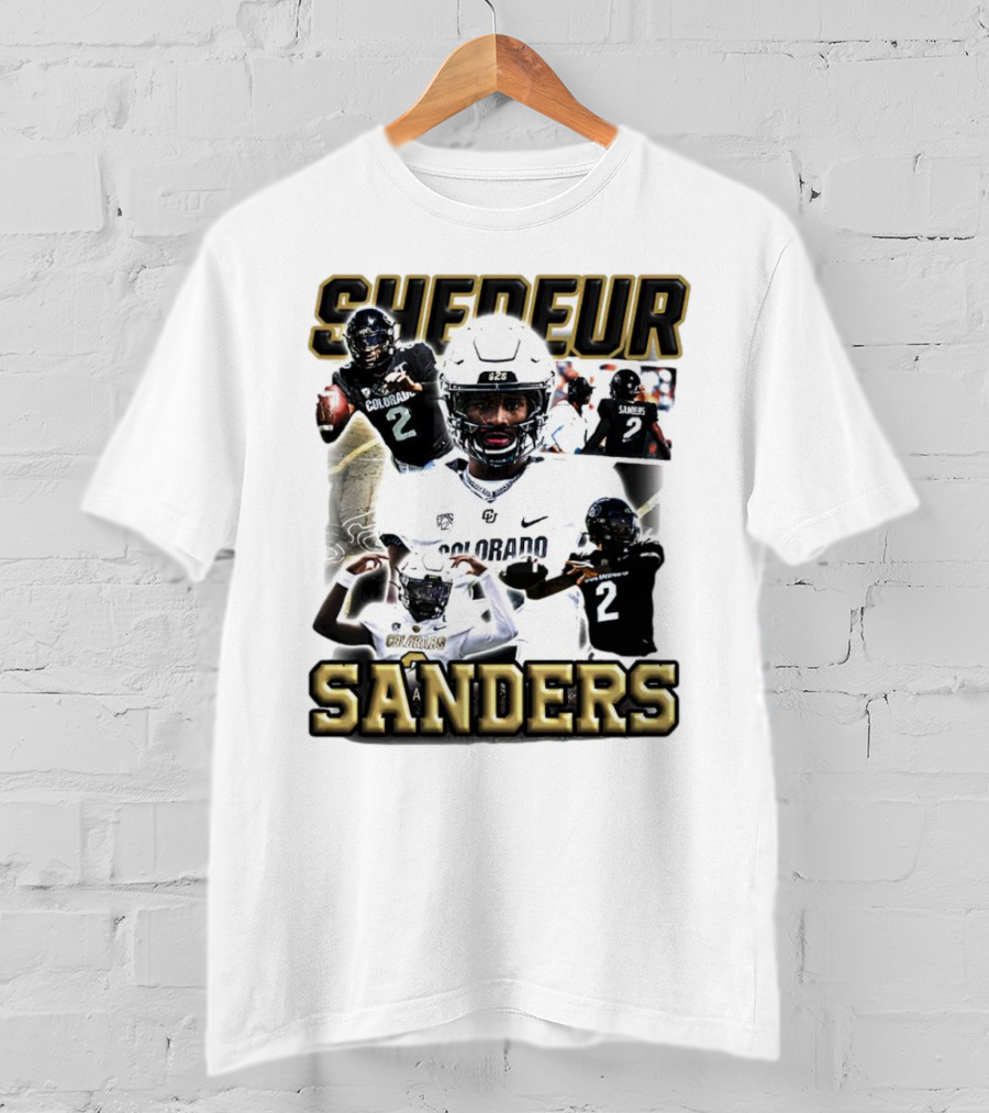 Shedeur Sanders Colorado Football Player Collage T-Shirt
