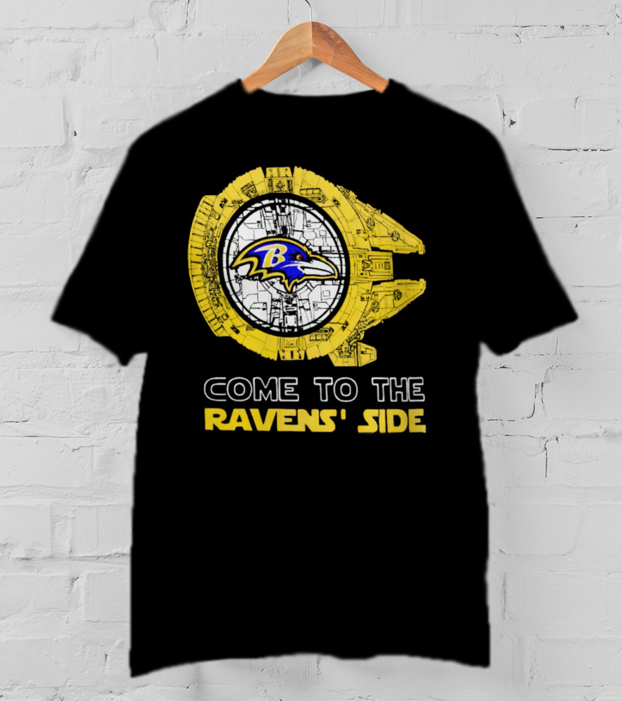 Come To The Ravens' Side Baltimore Ravens Star Wars Mashup T-Shirt