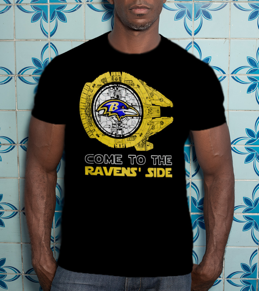 Come To The Ravens' Side Baltimore Ravens Star Wars Mashup T-Shirt