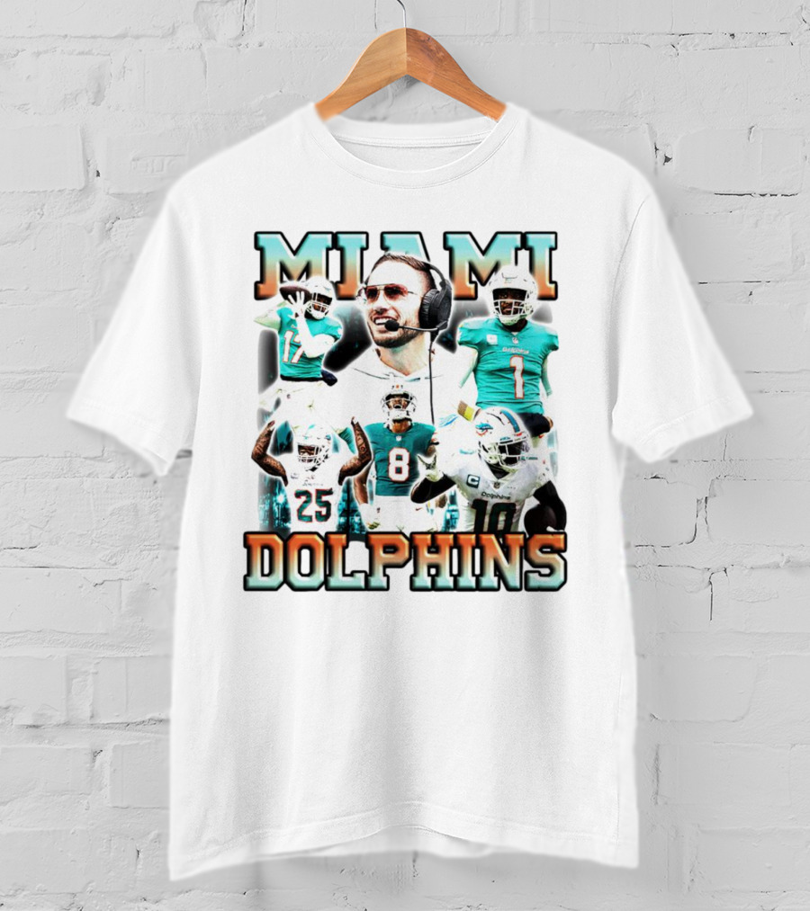 Miami Dolphins Football Members Vintage T-Shirt