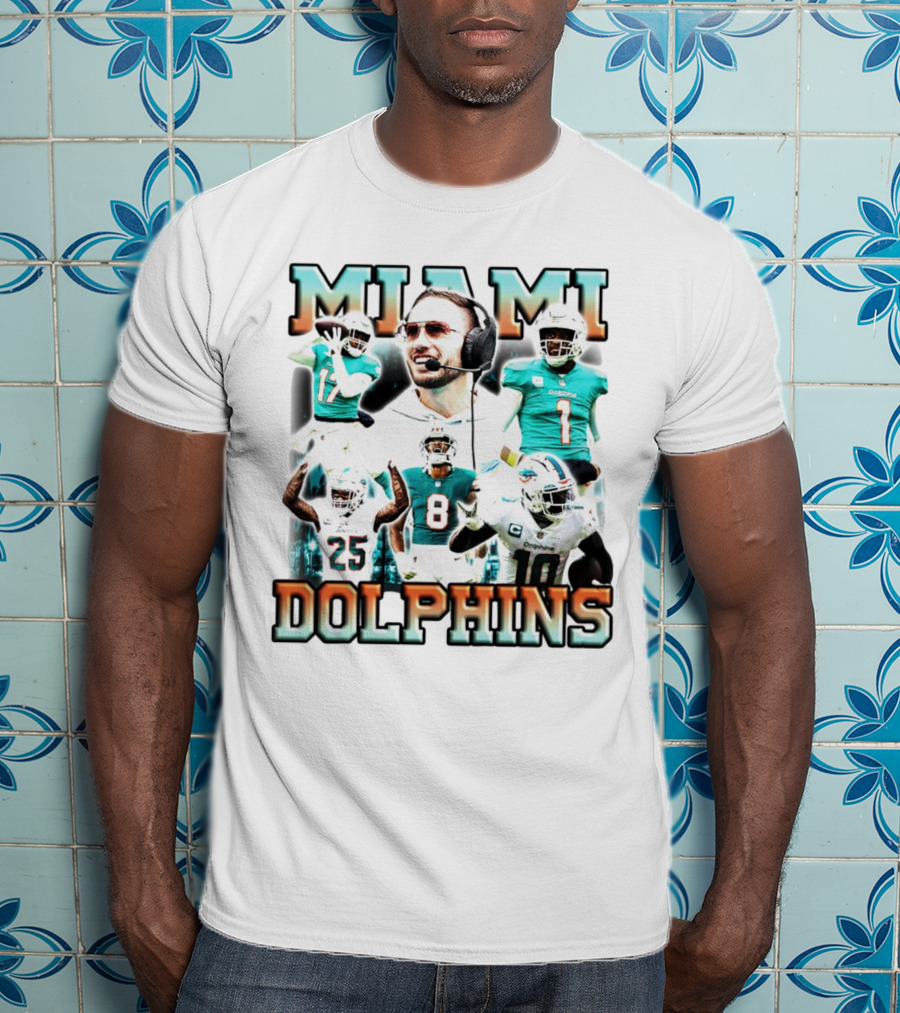 Miami Dolphins Football Members Vintage T-Shirt