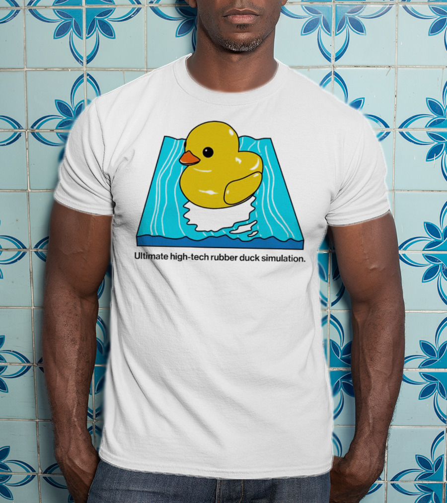 Ultimate High-Tech Rubber Duck Simulation Pool Platform T-Shirt