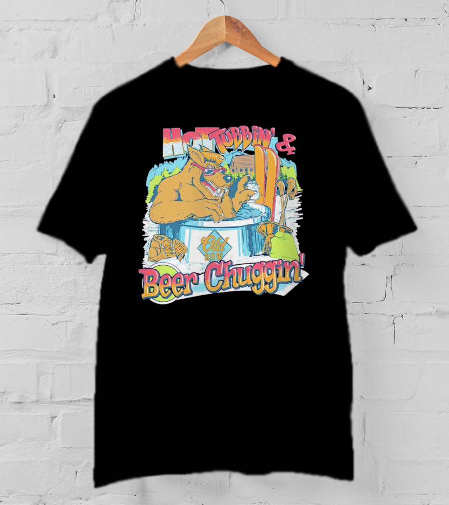 Old Row Hot Tubbin’ And Beer Chuggin’ Wolf T-Shirt