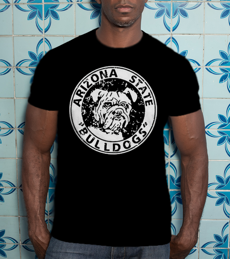 Arizona State Bulldogs Vintage Logo Circular Emblem T-Shirt