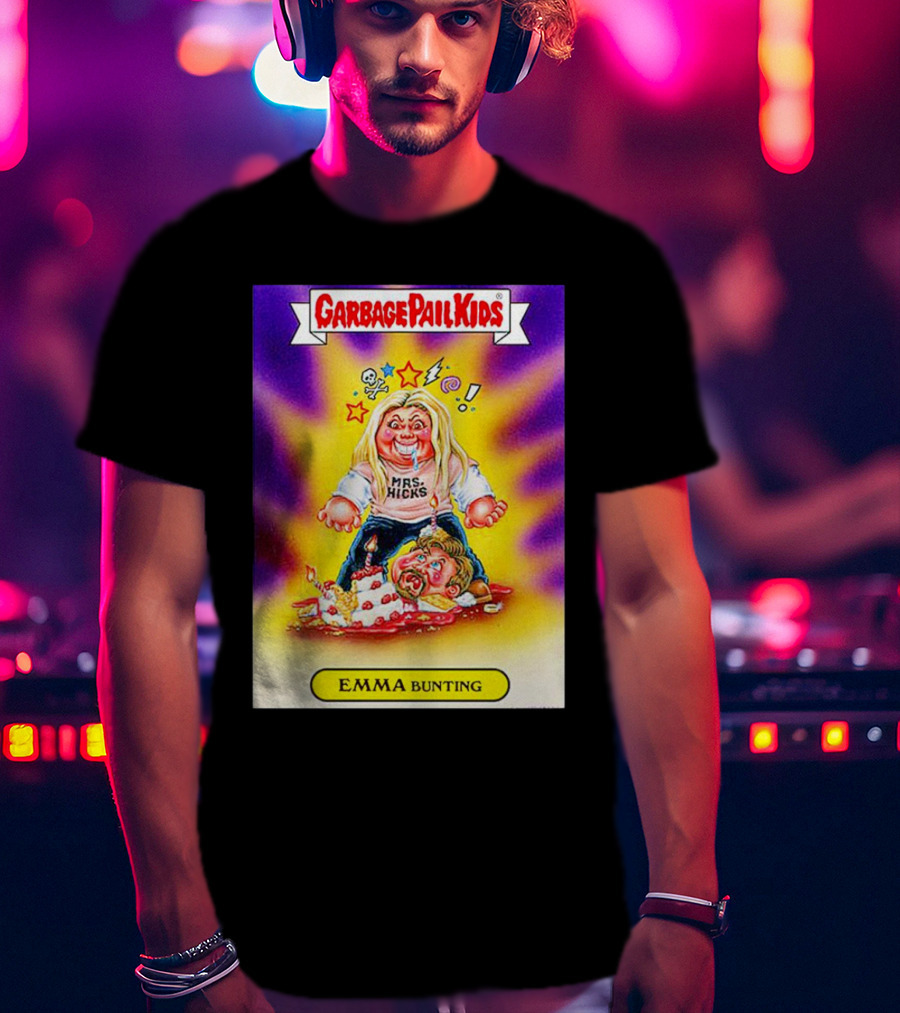 Garbage Pail Kids Emma Bunting Mrs. Hicks Caricature T-Shirt