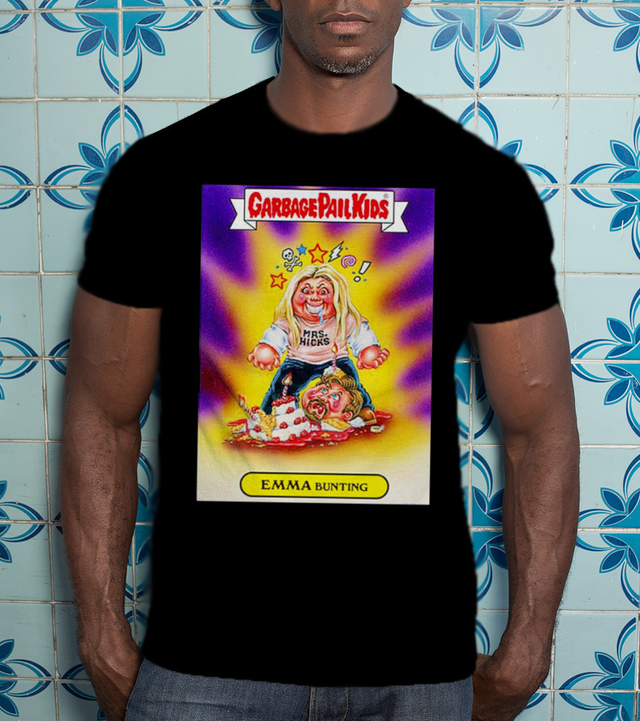 Garbage Pail Kids Emma Bunting Mrs. Hicks Caricature T-Shirt