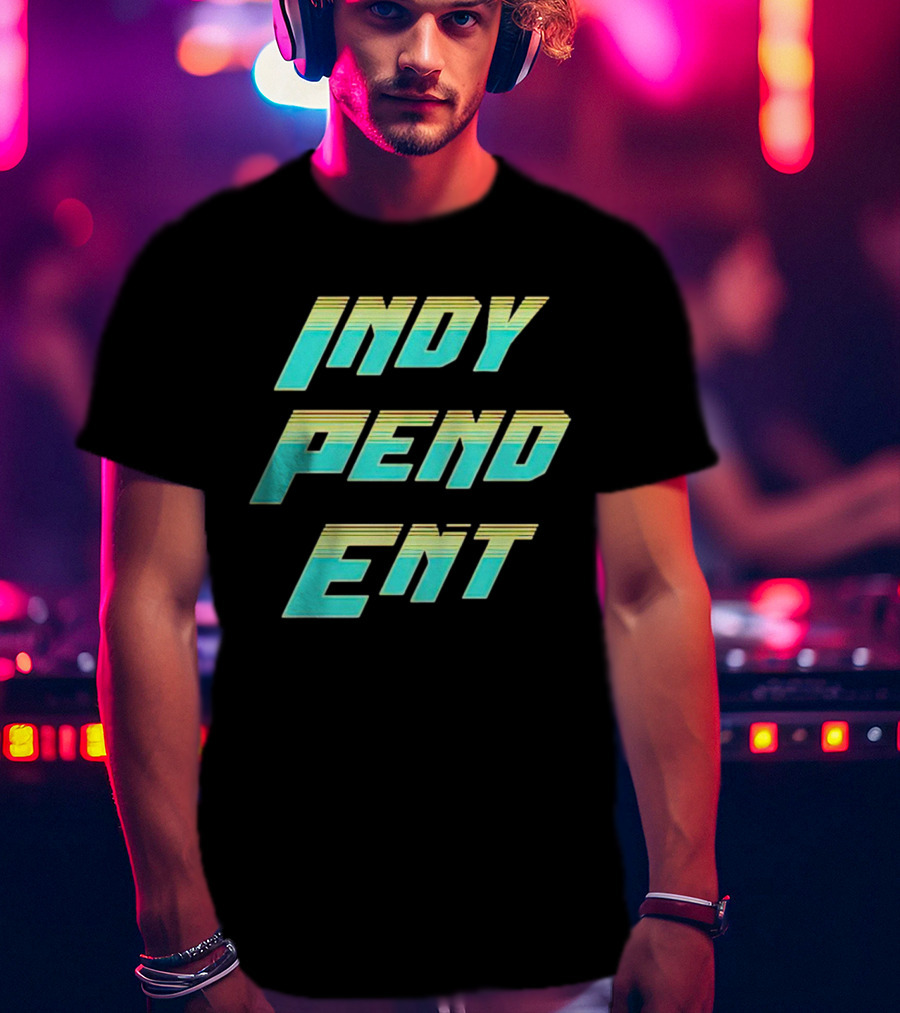 Indy Pend Ent Retro-style Text T-Shirt
