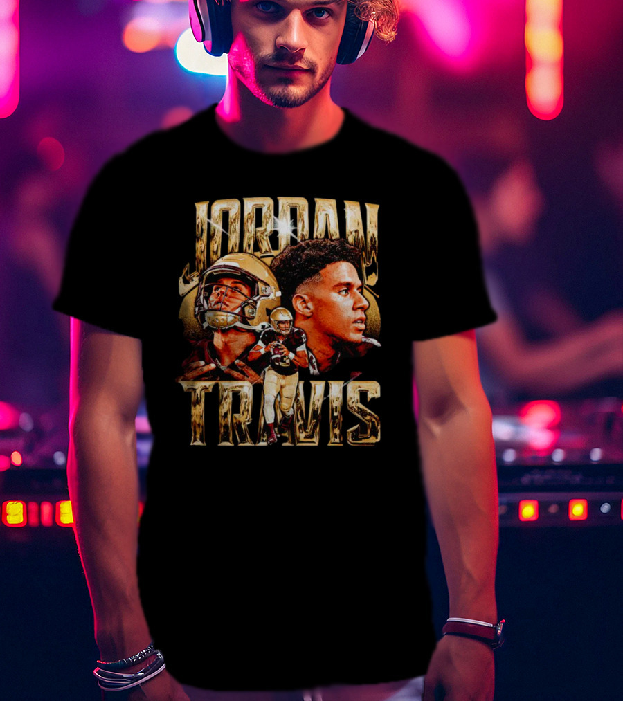 Jordan Travis Vintage College Football Player T-Shirt