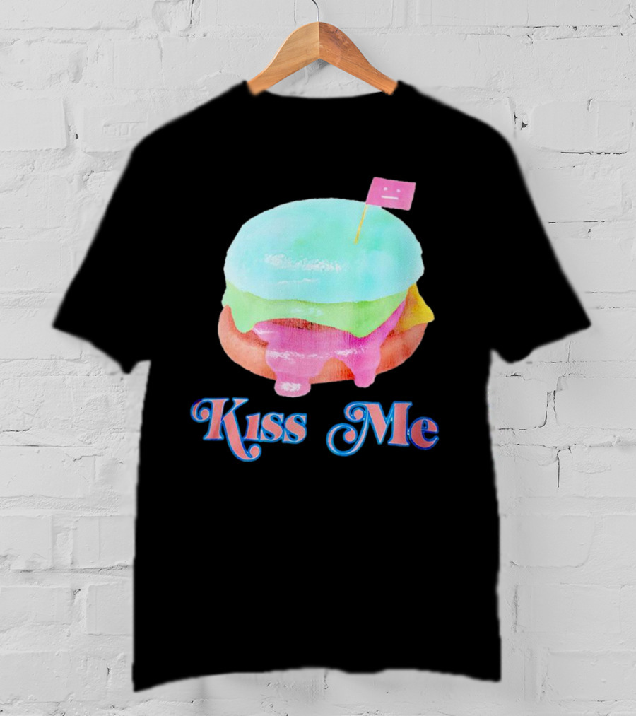 Kiss Me Pastel Burger Flag T-Shirt