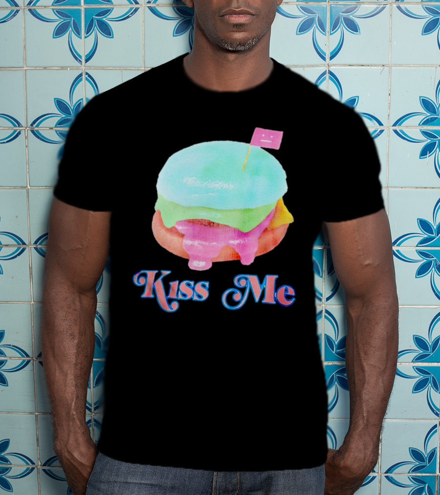 Kiss Me Pastel Burger Flag T-Shirt