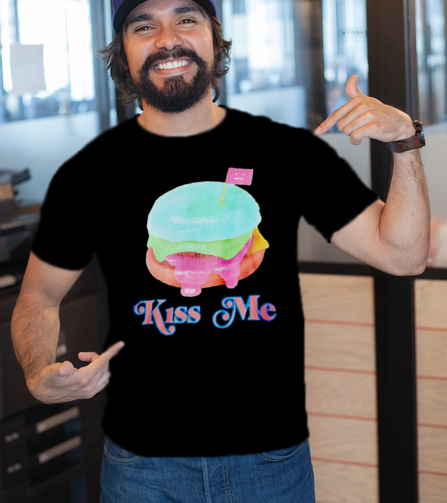Kiss Me Pastel Burger Flag T-Shirt