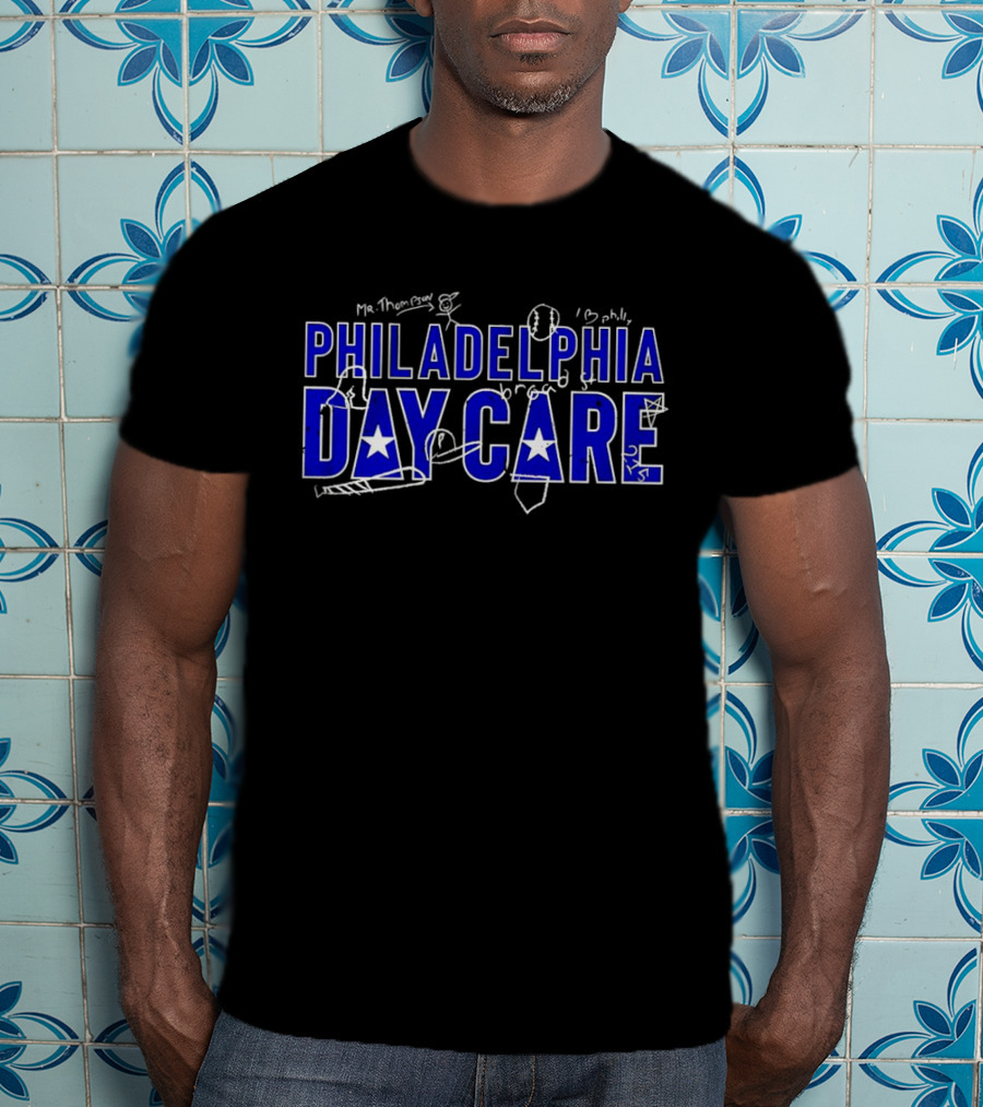 Philadelphia Daycare Mr. Thompson Football Whistle Philly T-Shirt