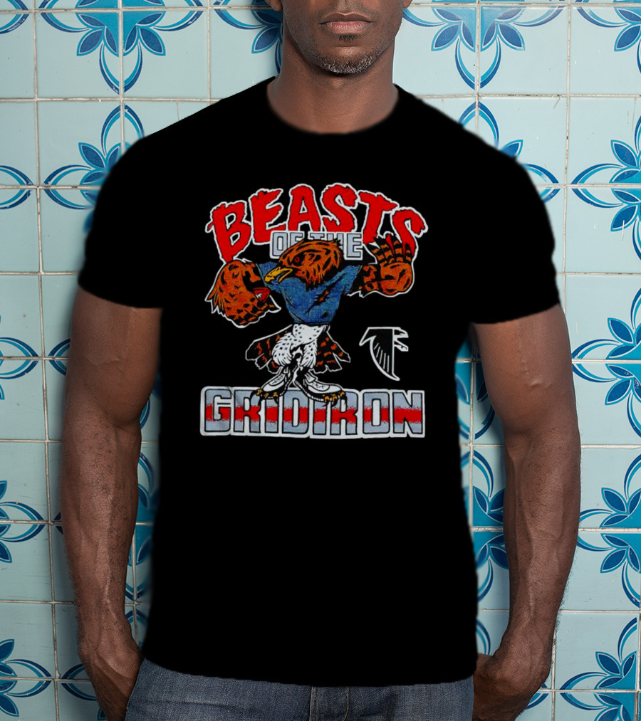 Beasts Of The Gridiron Atlanta Falcons Football Bird Mascot T-Shirt