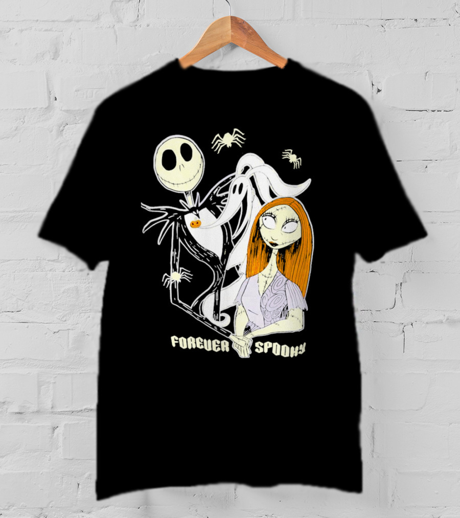 Jack Skellington Sally Zero Forever Spooky Halloween T-Shirt