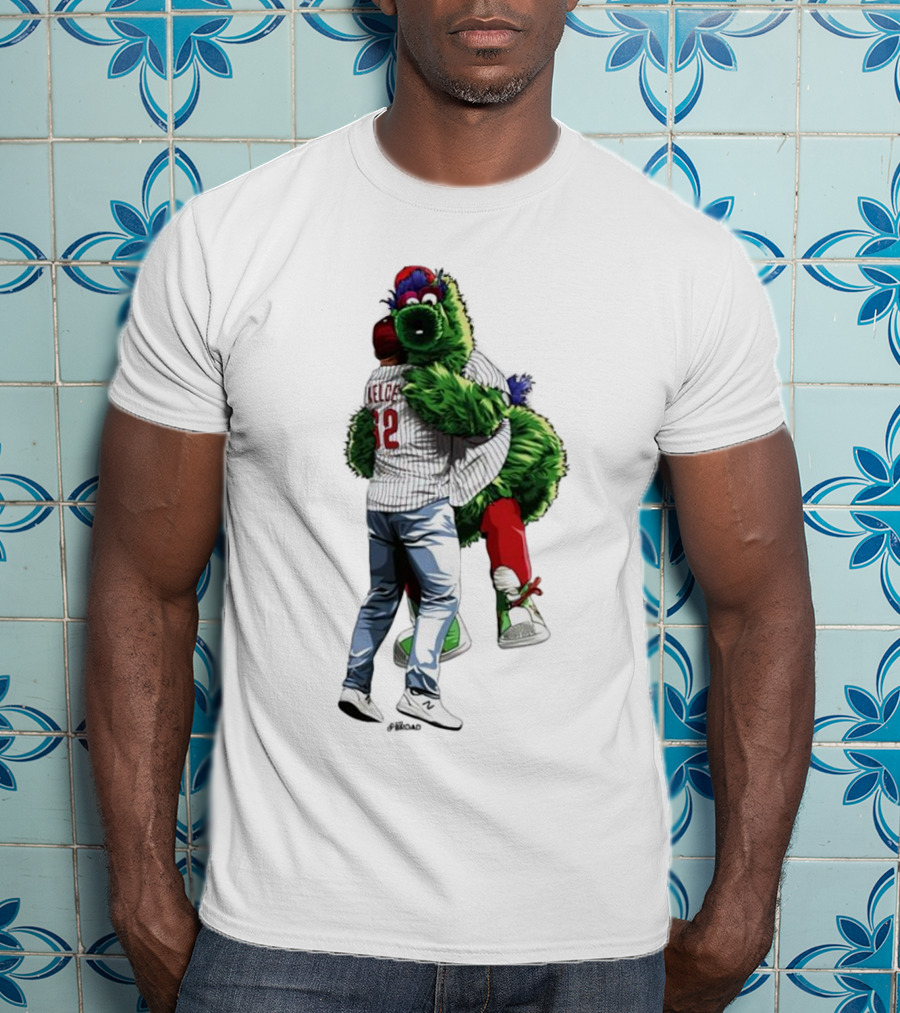 Jason Kelce Phillie Phanatic Hug Philadelphia Phillies T-Shirt