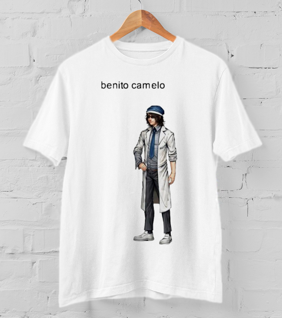Benito Camelo Cartoon Character With Blue Cap And Lab Coat T-Shirt