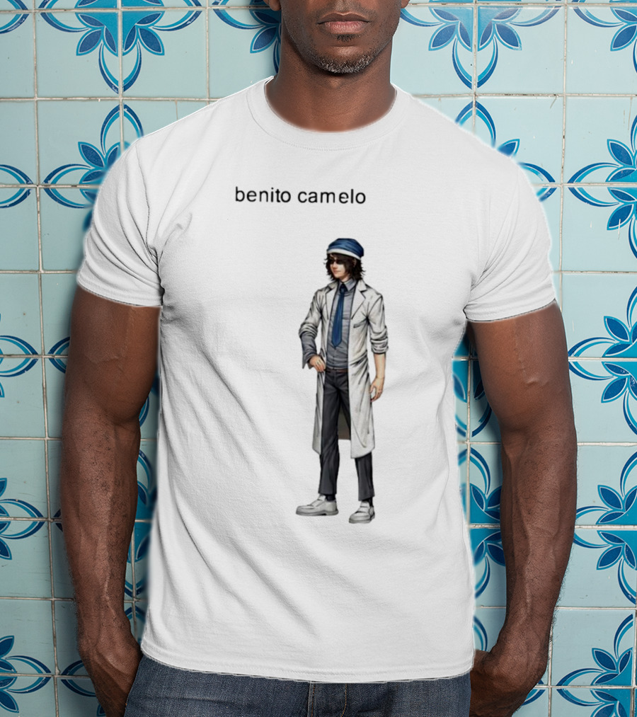 Benito Camelo Cartoon Character With Blue Cap And Lab Coat T-Shirt