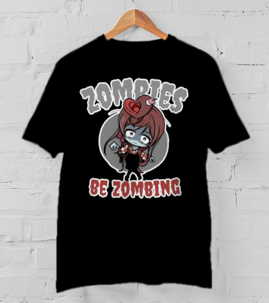 Zombies Be Zombing Cute Halloween Zombie Girl T-Shirt