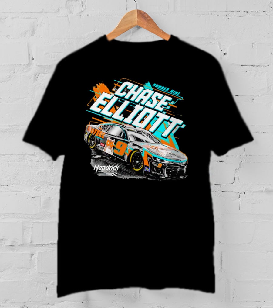 Chase Elliott Number Nine Hooters Hendrick Motorsports Racing Car T-Shirt